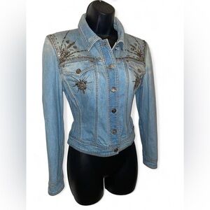 Vintage Roberto Cavalli Beaded Denim Jacket